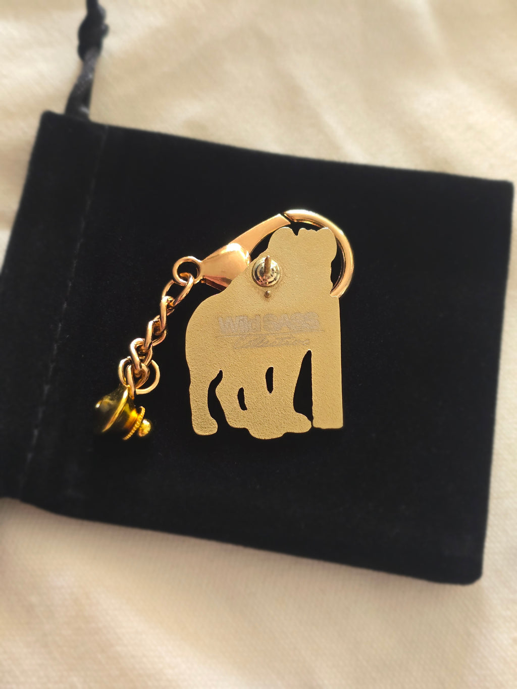 BIG DICK ENERGY Hyena Keychain / Convertible Pin — with FREE 70 mm Vinyl Sticker