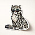 Snow Leopard Vinyl Sticker