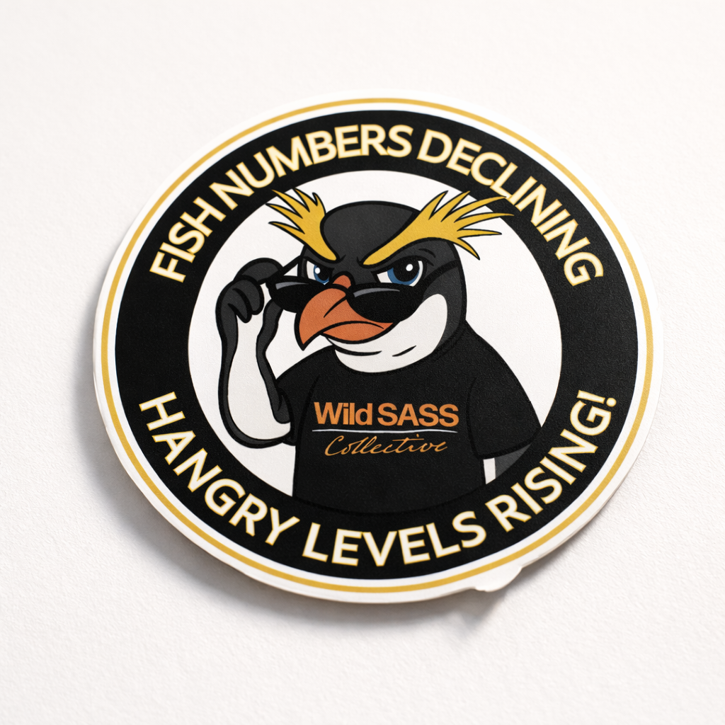 Hangry Fiordland Crested Penguin Vinyl Sticker