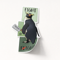 Fight or Flight Penguin Vinyl Sticker