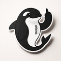 Middle‑Finger Orca Vinyl Sticker