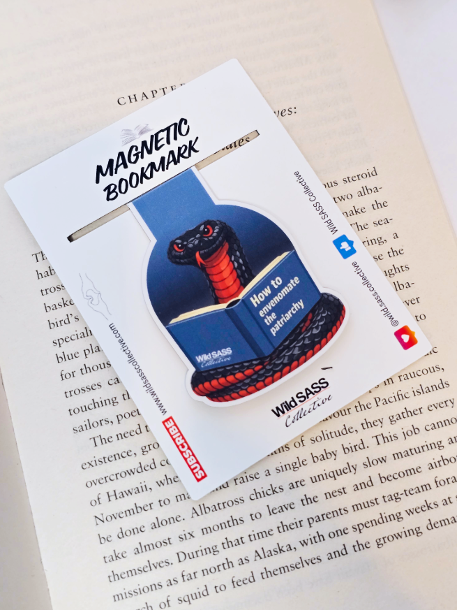 Red‑Bellied Black Snake x “How to Envenomate the Patriarchy” Magnetic Bookmark