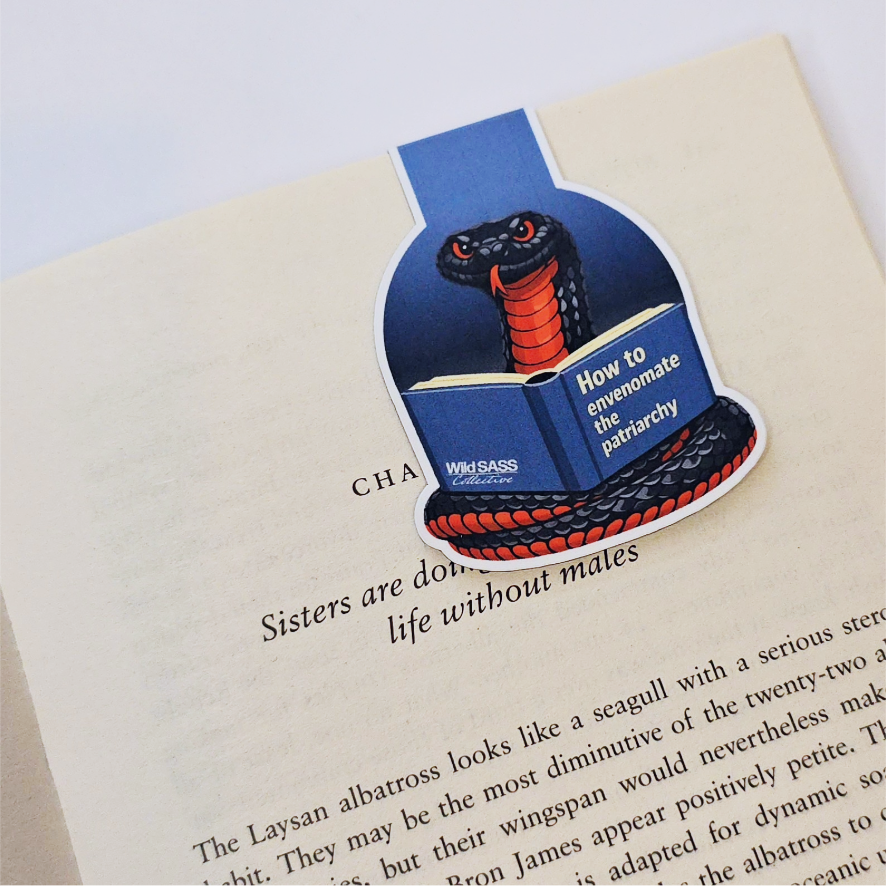 Red‑Bellied Black Snake x “How to Envenomate the Patriarchy” Magnetic Bookmark
