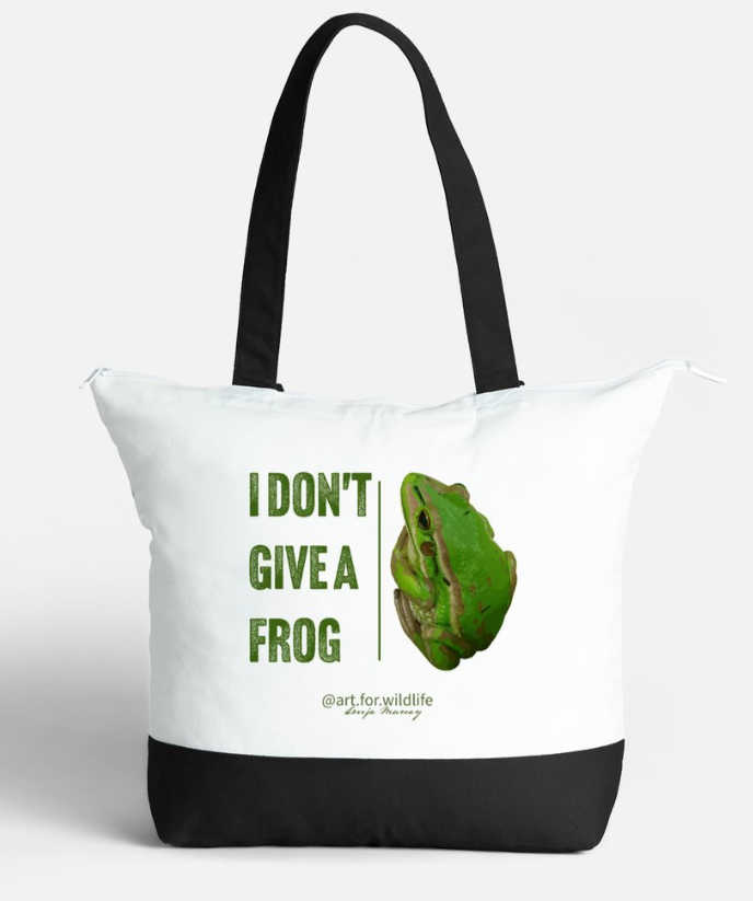 IDGAF Bell Frog Zip Tote (Clearance)