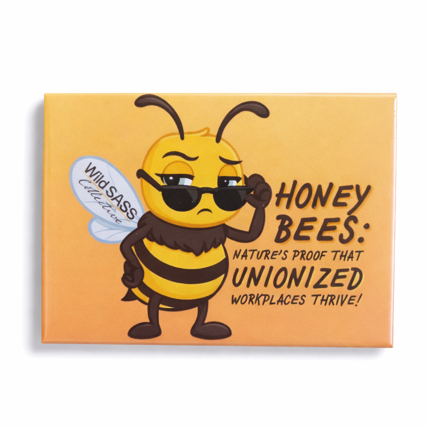 Unionized Honeybee Magnet
