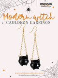 Modern Witch x Cauldron Earrings Gold