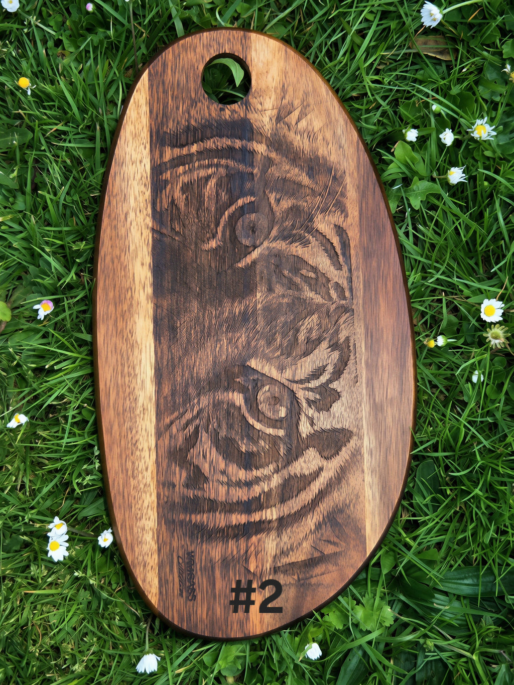 Sumatran tiger x Engraved Acacia Board