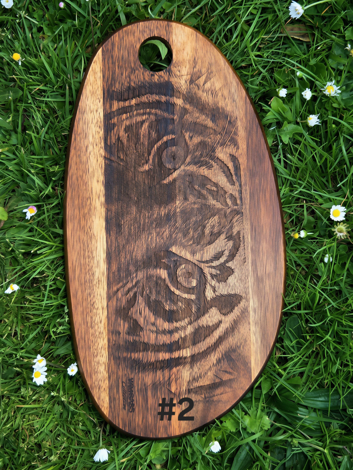 Sumatran tiger x Engraved Acacia Board