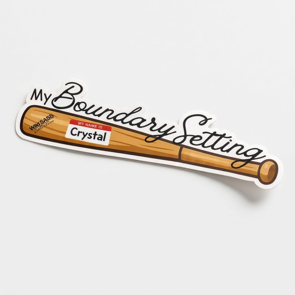 Boundary Setting Crystal x Vinyl Sticker