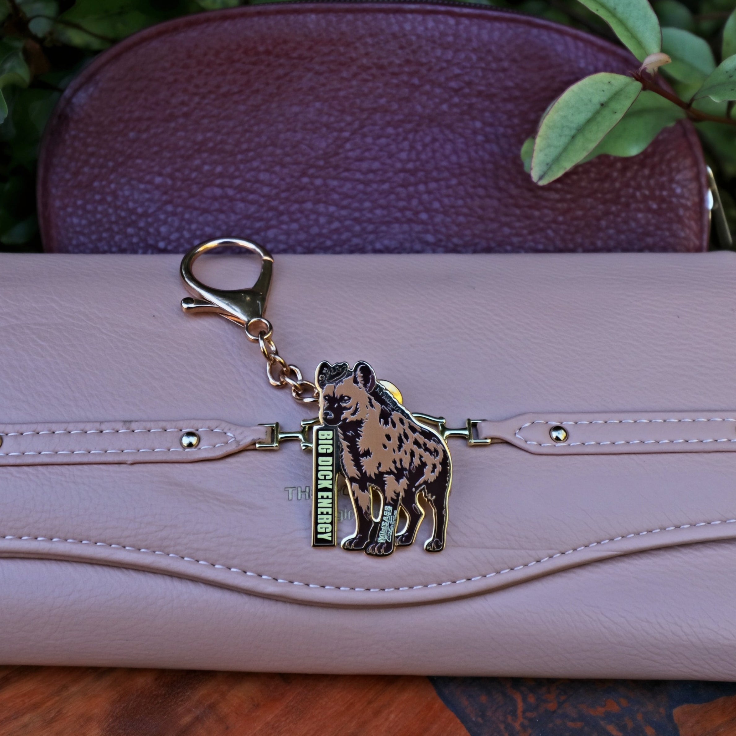 BIG DICK ENERGY Hyena x Keychain / Convertible Pin — with FREE 70 mm Vinyl Sticker