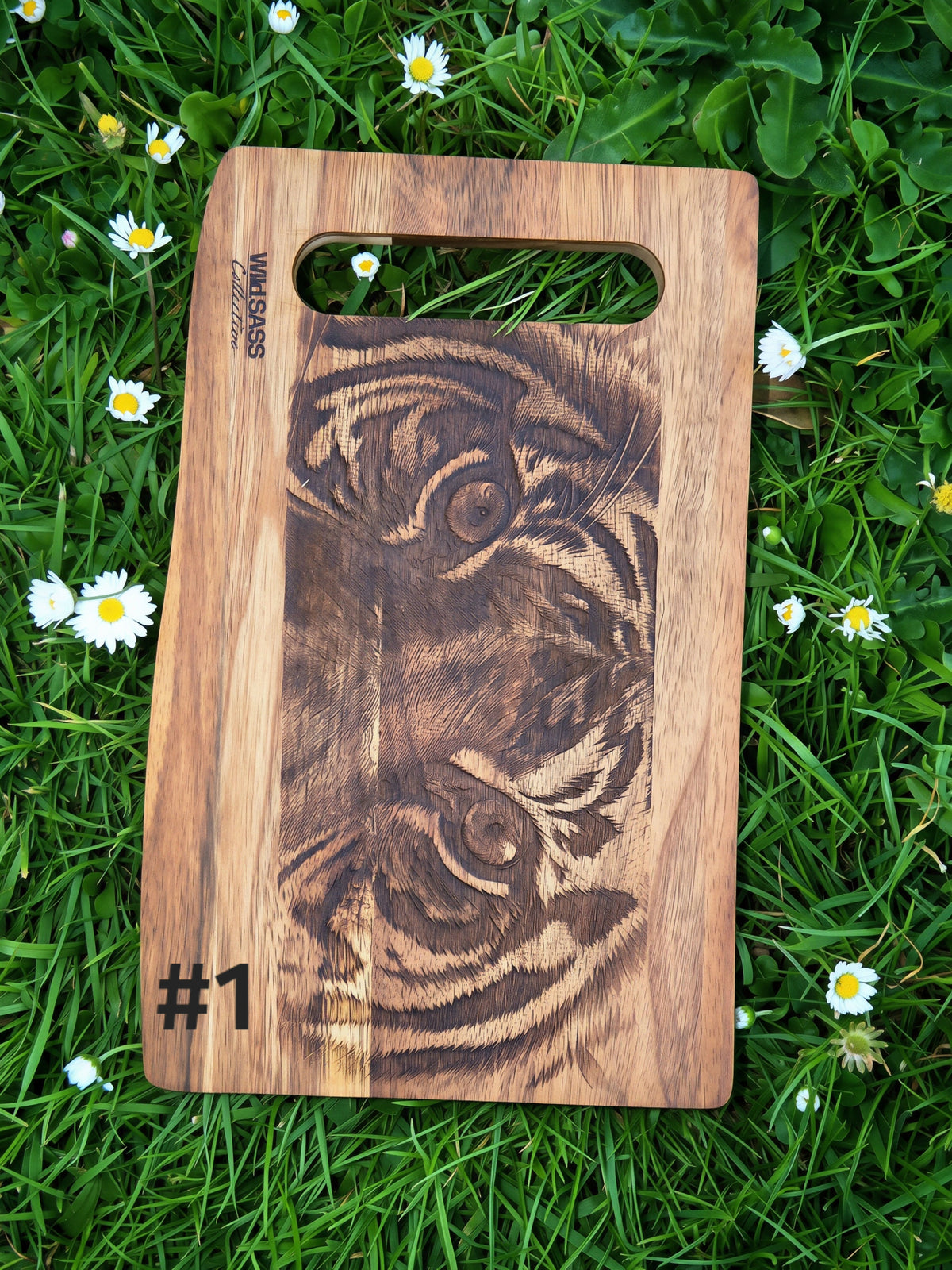 Sumatran tiger x Engraved Acacia Board