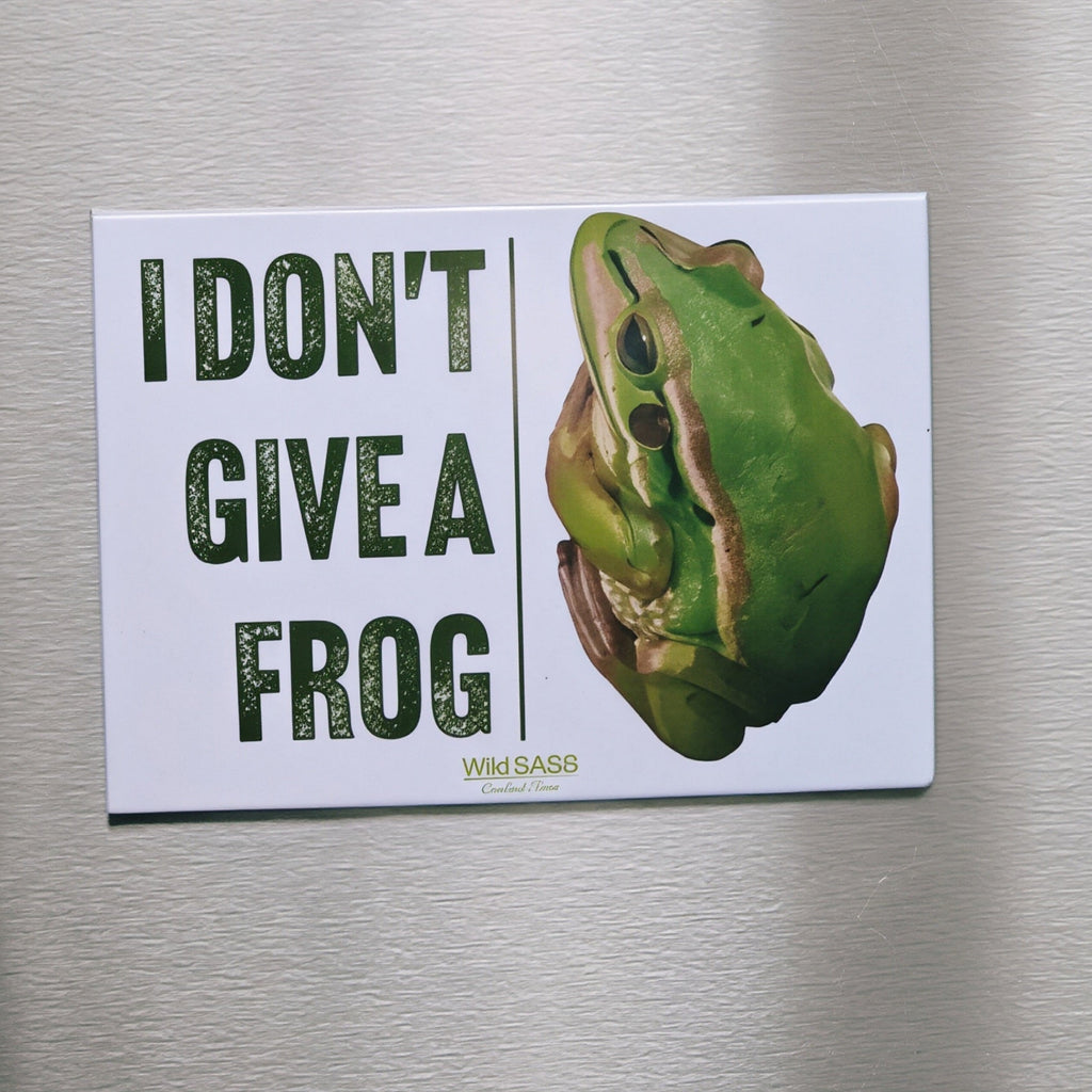 I Don't Give A FROG x Green & Golden Bell Frog Magnet